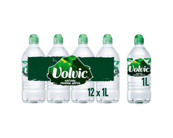 Volvic Natural Mineral Water 12x1L Sports Cap